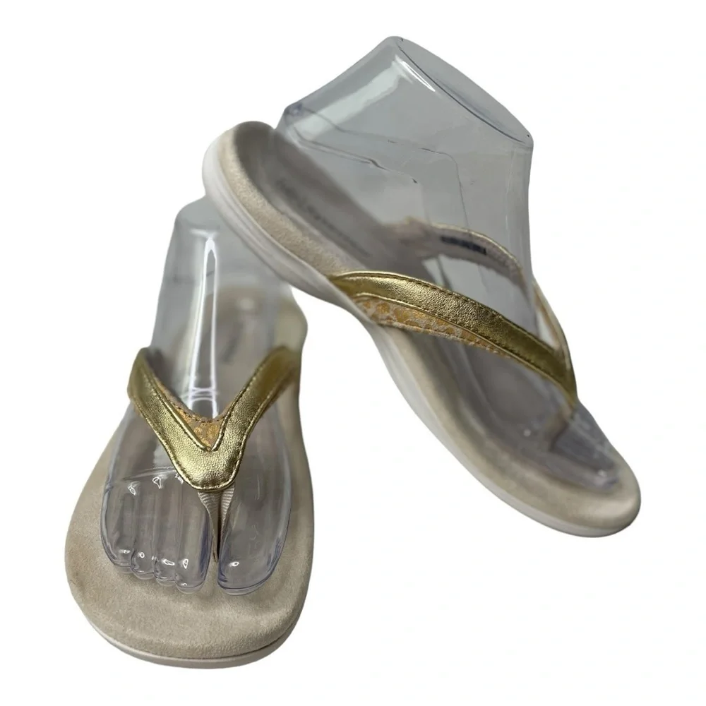 Spenco Women’s Gold Leather Sandals